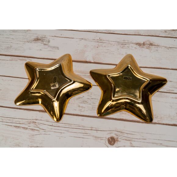 Two small stars - gold ceramic jewelry holders - Picture 4 of 5